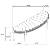 Colwood - Upholstered Curved With Channel Tufting And Slender Tapered Legs - Silver Gray