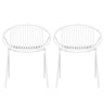 Stackable Outdoor Chairs With Breathable Plastic Backrest (Set of 2)