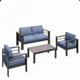 Outdoor Patio Set, All-Weather With Thick Cushions