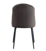 Abraham - Side Chair (Set of 2) - Dark Gray Fabric & Black