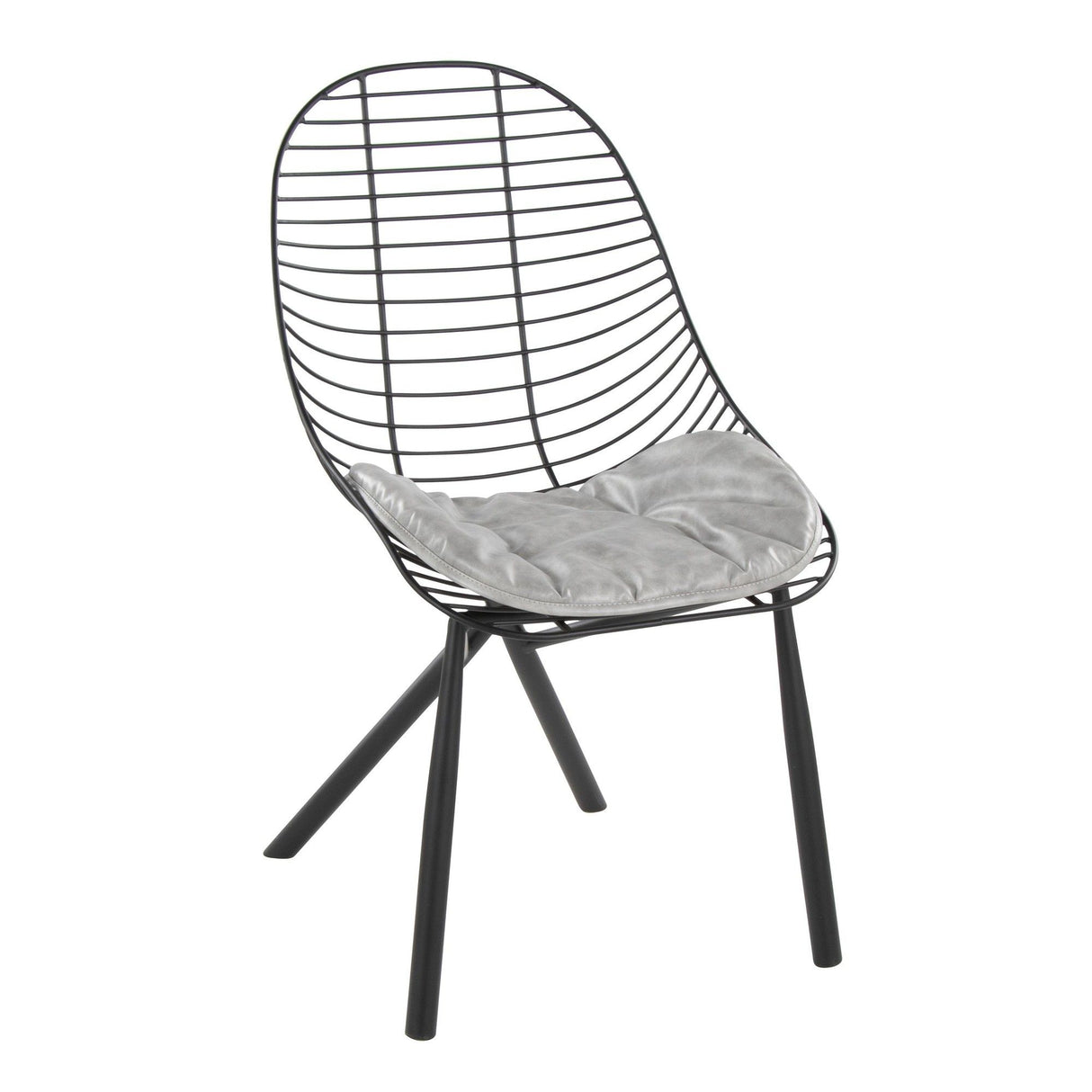Wired - Contemporary Chair (Set of 2) - Black Metal