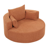 360° Swivel Accent Barrel Chair With 3 Removable Pillows For Living Room