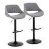 Fabrizzi - Adjustable Barstool With Rounded T Footrest (Set of 2) - Black Metal