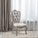 Ariadne - Side Chair Set of 2) - Velvet & Antique Platinum