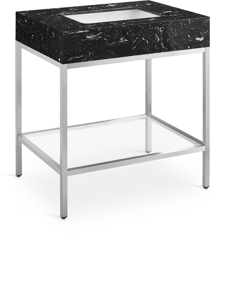 Marmo - Engineered Marble Bathroom Vanity With Chrome Base