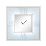 Noralie - Wall Clock With LED - Mirrored & Faux Diamonds