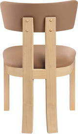 Lavrin - Vegan Leather Dining Side Chair (Set of 2) - Natural Base
