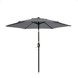 Umbrella With Crank Lift & Tilt, UV-Resistant Canopy For Patio