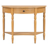 Half Moon Console Table With Drawer & Shelf