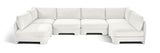 Hammond - Velvet Performance Fabric Upholstered 6 Piece U-Shaped Armless Sectional