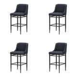 Marvin - Steel Frame Faux Leather Upholstered Bar Height Barstool