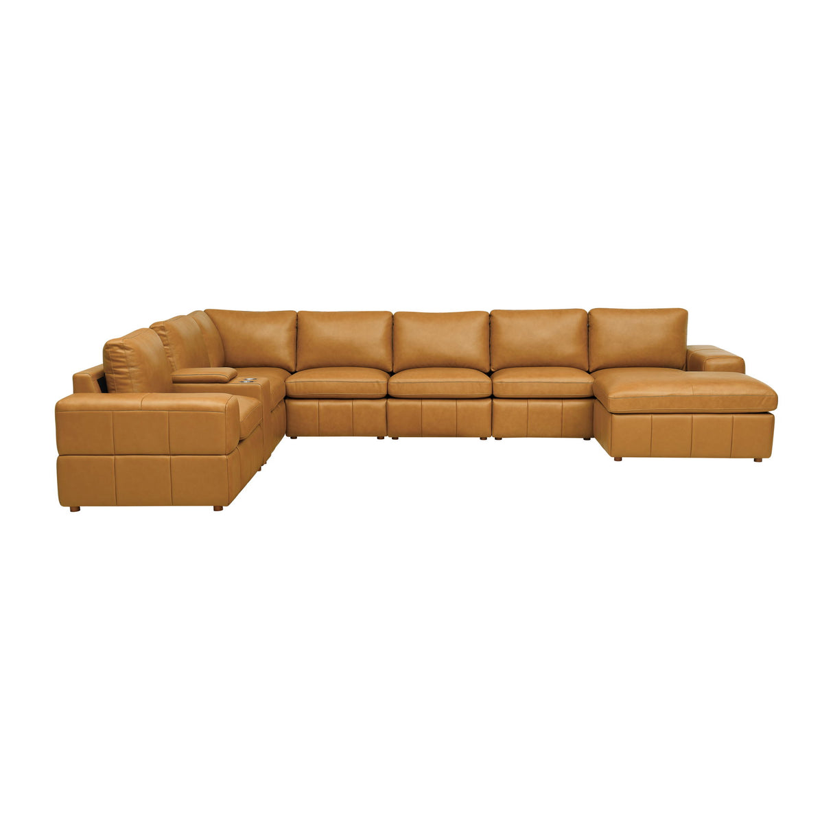 Modular Sectional With Large Square Arms, Custom Configuration