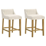 Fauna - Modern Transitional Wood Counter Height Kitchen Bar Stool