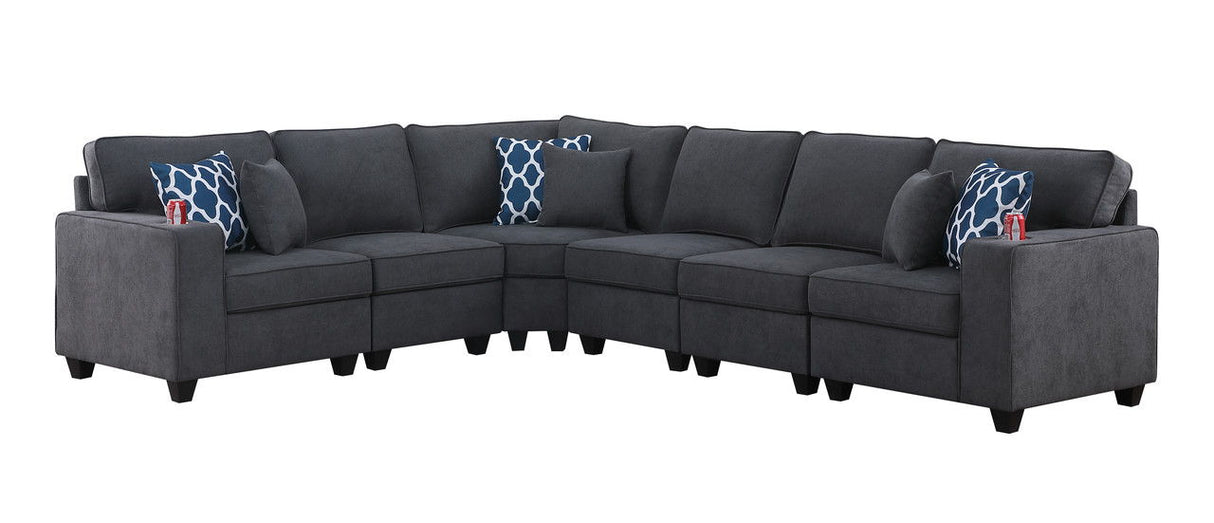Cooper - Woven Sectional Sofa With Cupholder