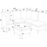 Upholstered Modular Sectional & Tall Legs