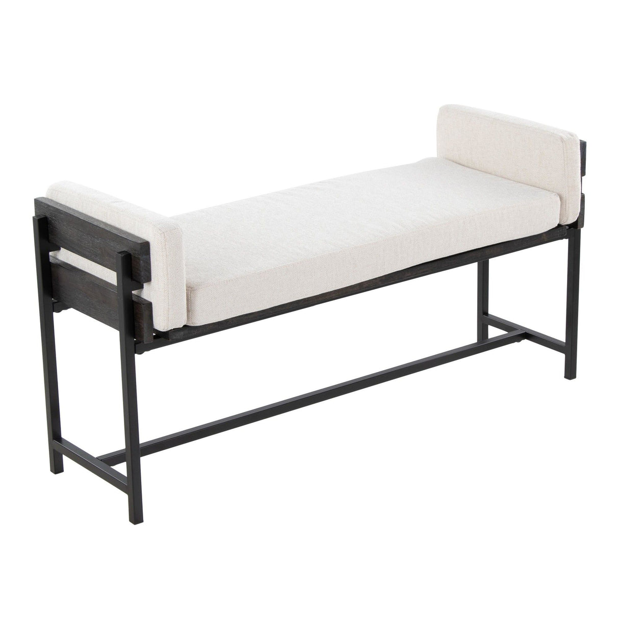 Kari - Farmhouse Bench - Gray Wood