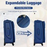 Softside Luggage Expandable Set With Duffel Bag Upright Spinner
