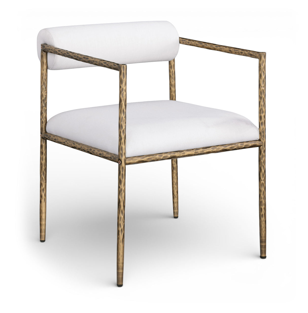 Axis - Linen Textured Cream Fabric Upholstered Dining Chair (Set of 2)