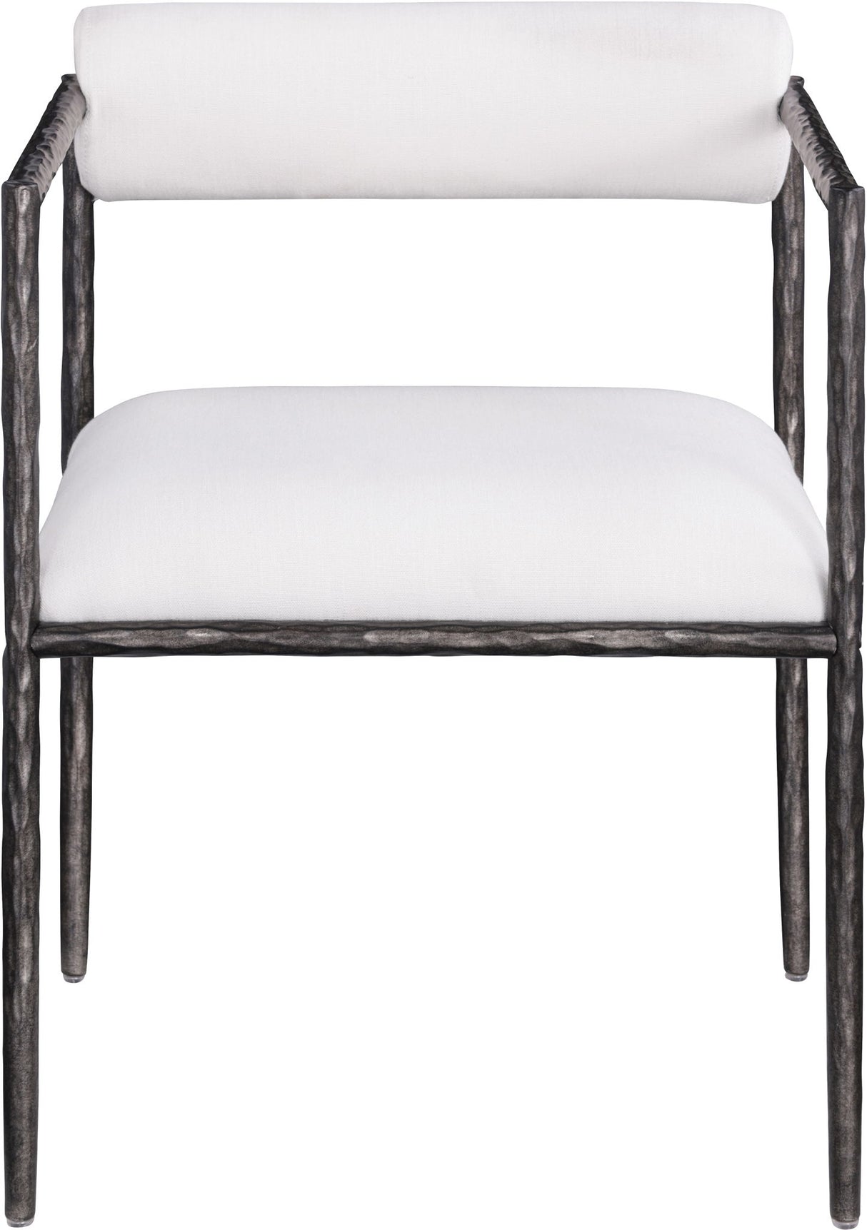 Axis - Linen Textured Cream Fabric Upholstered Dining Chair (Set of 2)