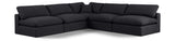 Comfy - 5 Piece Linen Modular Corner Armless Sectional