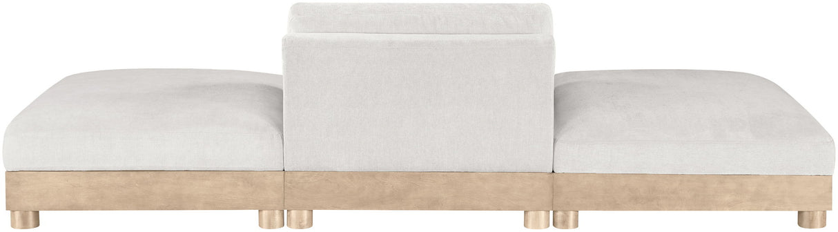 Turin - Chenille Fabric Upholstered Modular Sectional - White