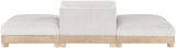 Turin - Chenille Fabric Upholstered Modular Sectional - White