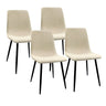Modern Upholstered Dining Chairs With Cushion Seat And Sturdy Legs (Set of 4)