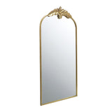 Arched Wall Mirror With Metal Frame, Wall Mirror For Living Room