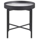 Ozella - Round Table With Hidden Storage Sandy