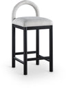Conrad - Linen Counter Stool With Black Legs