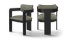 Sacha - Vegan Leather Upholstered Dining Chair With Black Base (Set of 2)