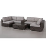 Elegant 4 Person Wicker Patio Seating Set With Cushions And Glass Top Table