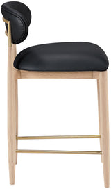 Riccio - Stool - Natural And Gold Frame