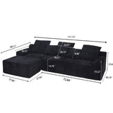 Modern L Shaped Sectional Sofa With Adjustable Configurations