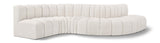 Arc - Boucle Fabric 6 Piece Curved Modular Sofa