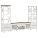 Hollis - 3 Piece TV Stand Entertainment Center - White