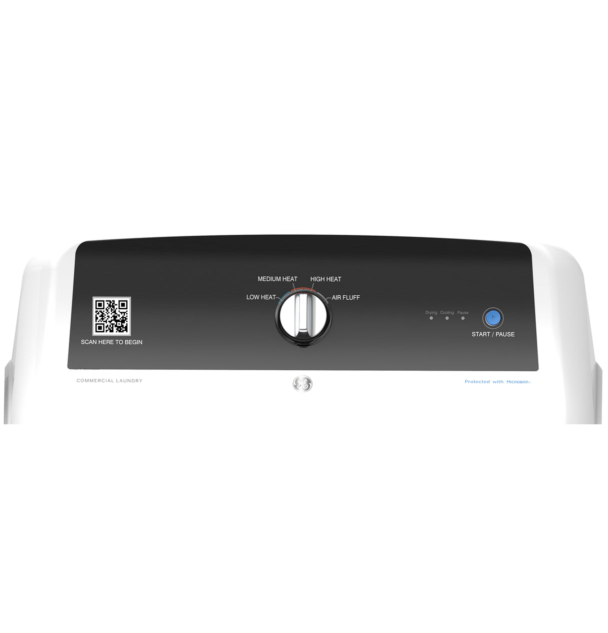 GE(R) 7.4 cu. ft. Capacity aluminized alloy drum Commercial Gas Dryer with Sensor Dry, Built-In App Payment System SITE WIFI REQUIRED - (VTD52GASRWB)