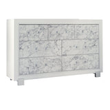 Skye - Marble Dresser - White