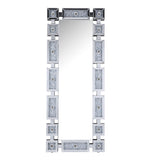 Noralie - Floor Mirror With Faux Diamonds - Mirrored