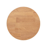 Kenzie - Fluted Pillar Round Accent Side Table - Light Natural Brown