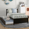 Platform Bed Wood Bed Frame With Trundle