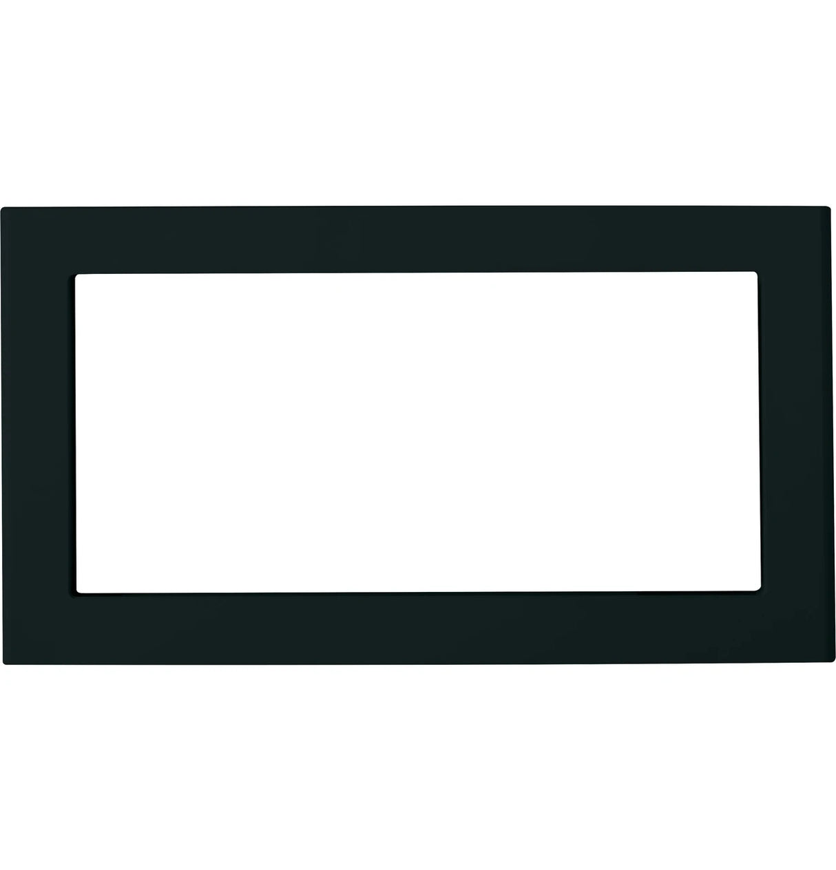 GE JX830DFBB 30 Inch Deluxe Built-In Microwave Trim Kit Black front view