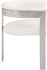 Romeo - Faux Leather Dining Chair With Silver Base (Set of 2)