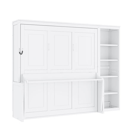 Sturdy Murphy Bed With Desk And Bookshelf