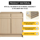 Freestanding Bathroom Vanity With Resin Sink & Soft Close Cabinet Doors