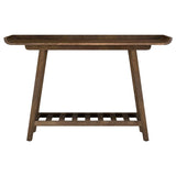 Ornelas - Console Table With Slatted Shelf - Mango Brown
