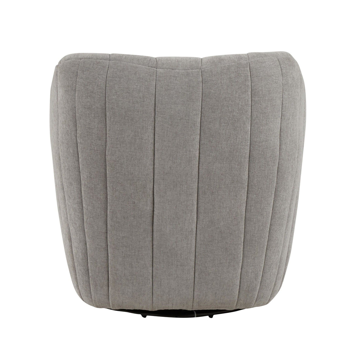 Finley - Upholstered Contemporary Swivel Accent Chair - Black Metal And Taupe Fabric