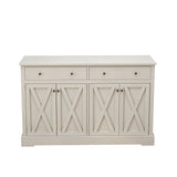 Vintage Sideboard With 2 Drawers And Four Doors For Living Room