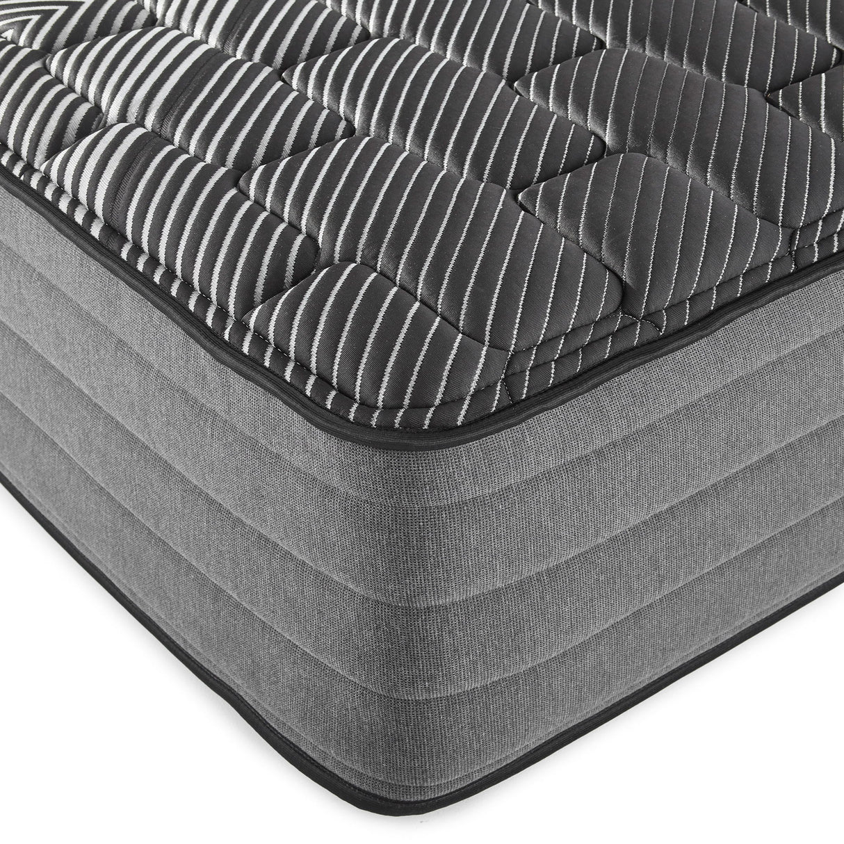 Starrett Black - 14" Euro Top Hybrid Mattress With Copper Gel And Silver Infused Foam - Sleek Black - Twin - Black