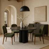 Varinelle - Velvet Dining Chair (Set of 2) - Walnut Frame